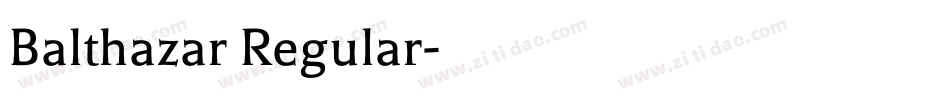 Balthazar Regular字体转换